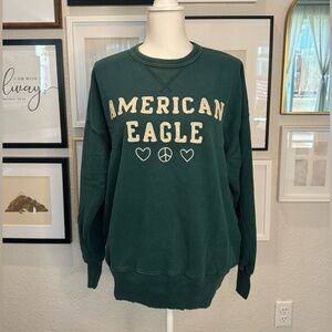 NWT-AE Oversized Vintage Style Peace and Love Crewneck-XS